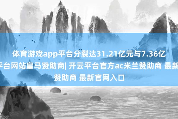体育游戏app平台分裂达31.21亿元与7.36亿元-开云平台网站皇马赞助商| 开云平台官方ac米兰赞助商 最新官网入口
